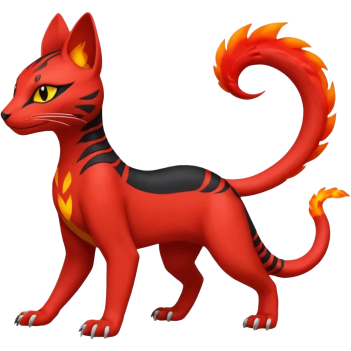 Salandit-Litten-Bastet-Fakémon-hybrid-creature (full body)  emoji