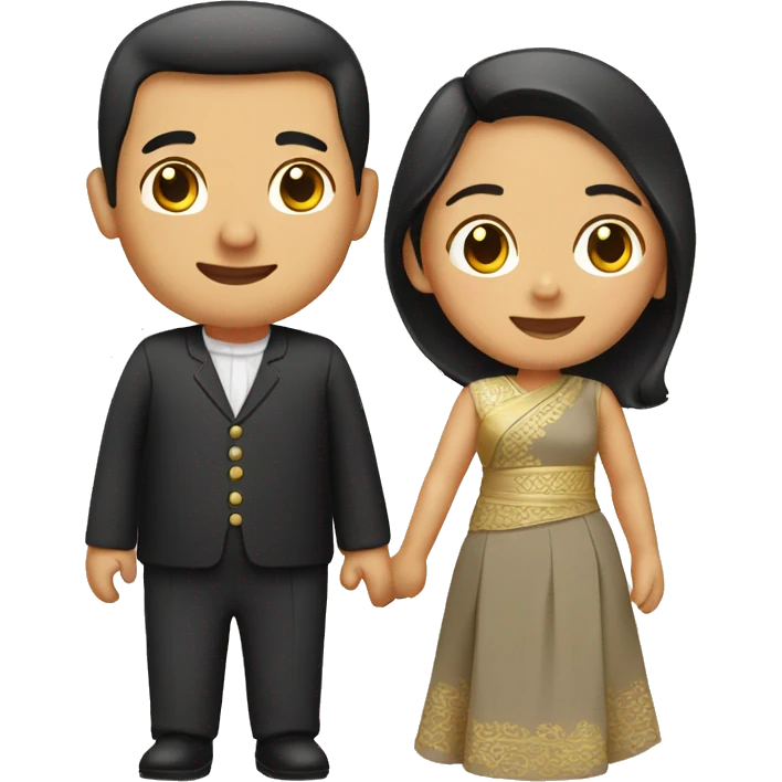 Thai woman and husband emoji