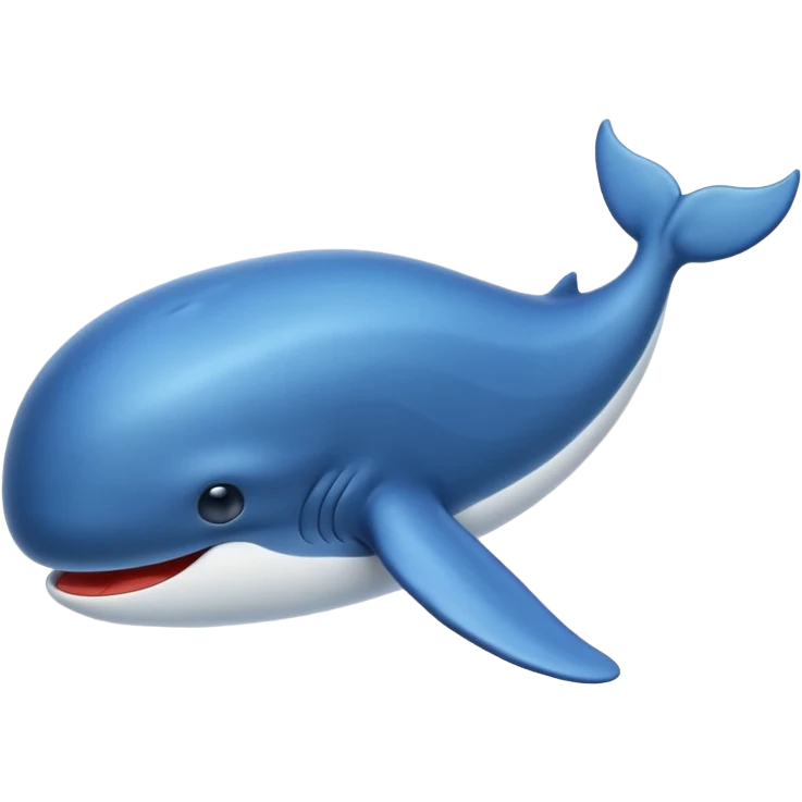 blue whale, apple emoji style emoji
