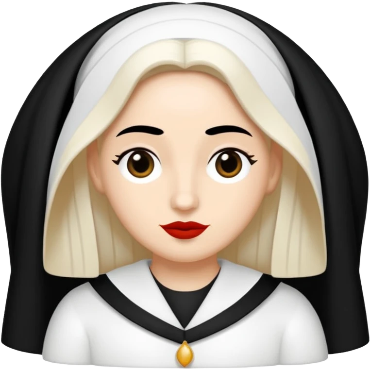 vull un perosnatge estil bimoji que sigui com una nimfa bella i fantasmal amb túniques blanques. Té la pell blanca com el guix, cabell platejat, un nas llarg, ulls negres grans i llavis carmesí. emoji