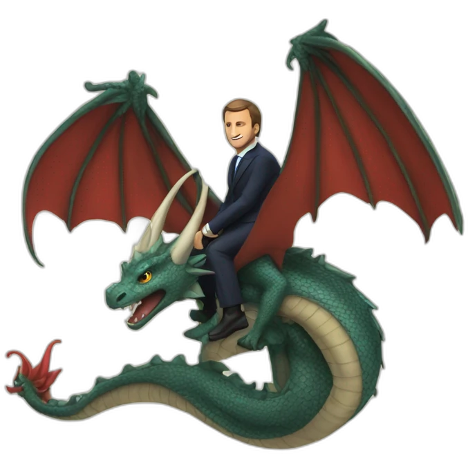macron on a dragon emoji