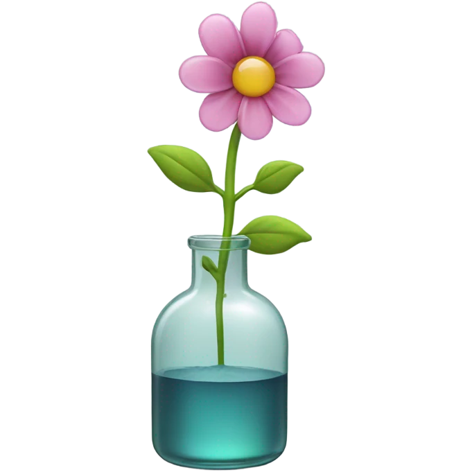 Flower in round glass bottle emoji
