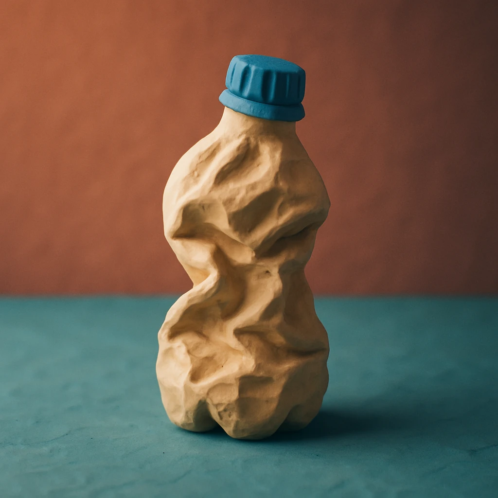 crumpled plastic bottle, style 6 emoji