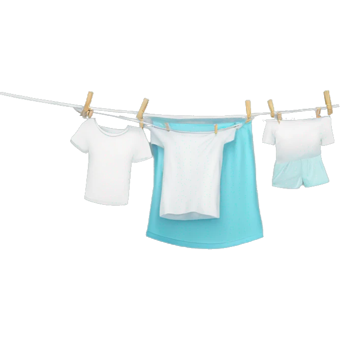 Washing line with wet clothes  emoji
