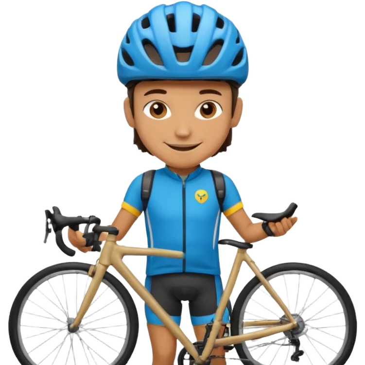 Cyclist with backpack emoji