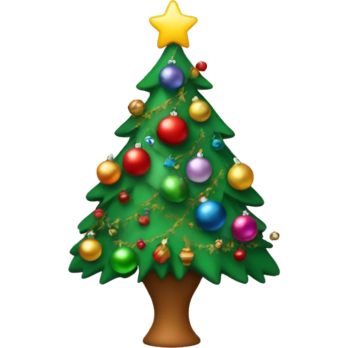 christmas tree covered in decorations  emoji
