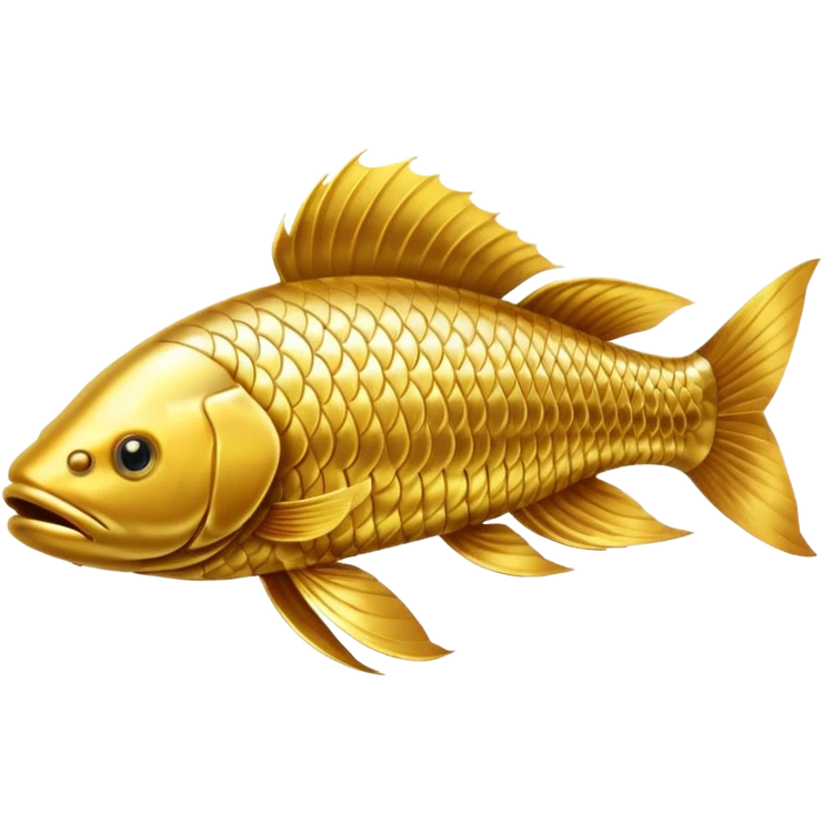 golden arowana fish, shiny scales, elegant pose emoji
