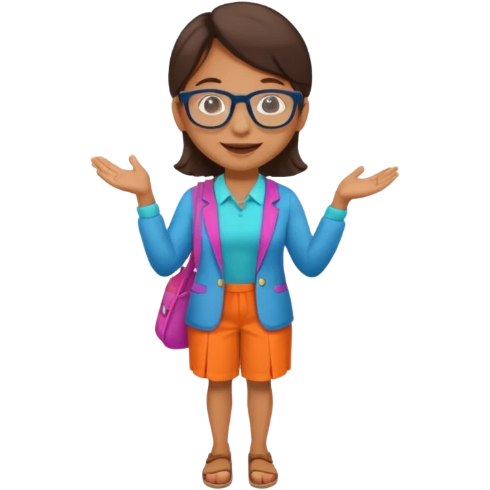 kinder teacher full body emoji