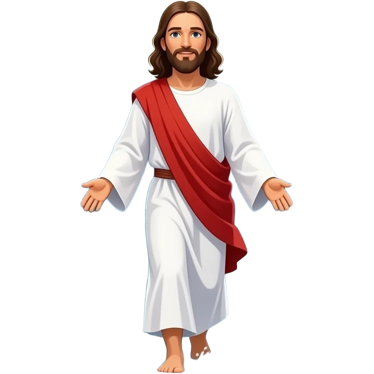 Jesus walking on water during a thunderstorm and crashing waves emoji