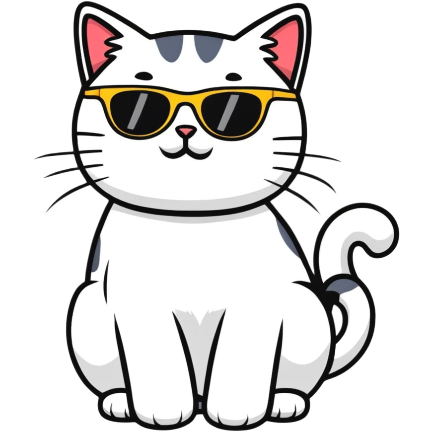 Cat with sunglasses emoji