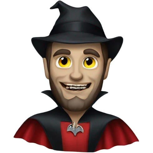Beach boys dressed as Dracula emoji