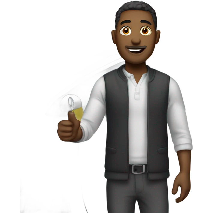 a man selling a car emoji
