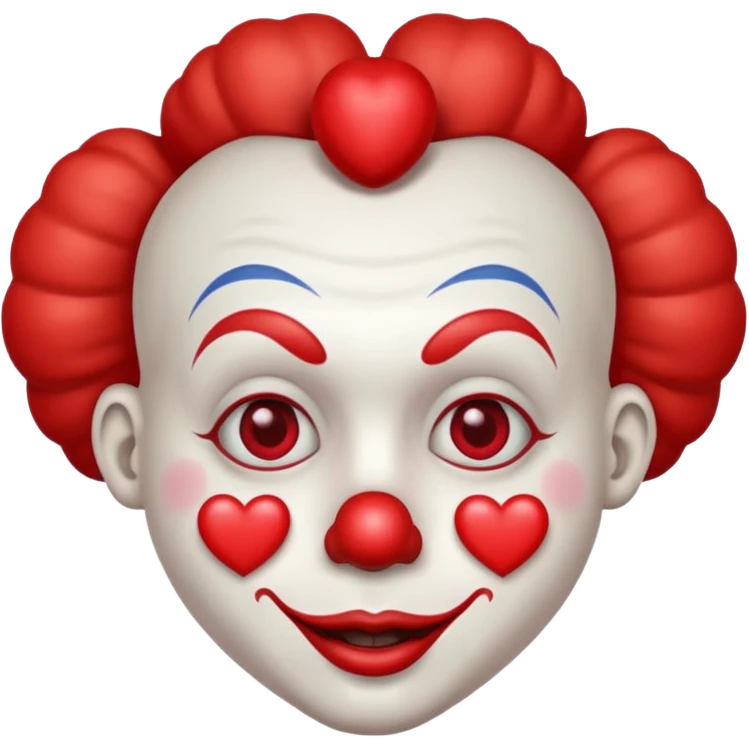 Clown with heart eyes  emoji