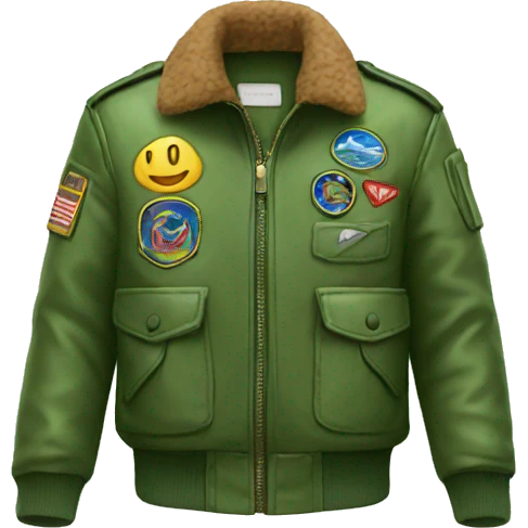 Green aviator jacket emoji