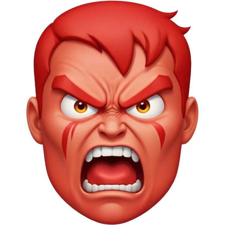 Angry swearing red person   emoji