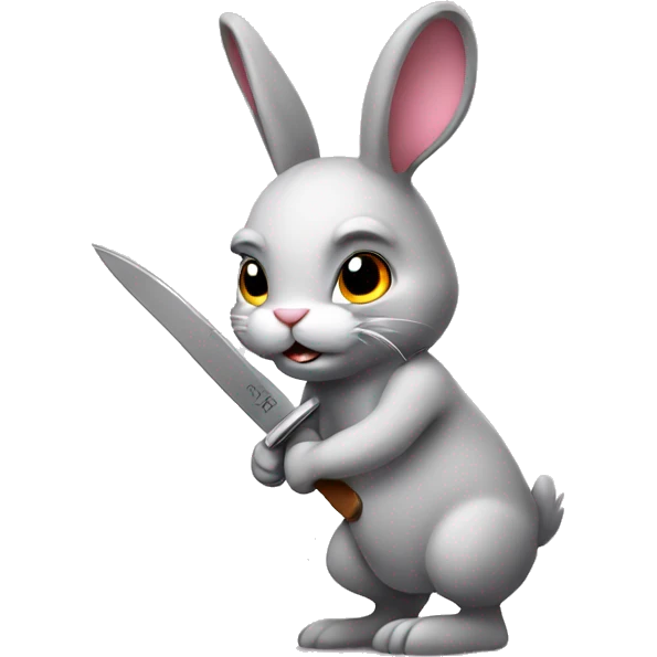 Bunny with a knife emoji