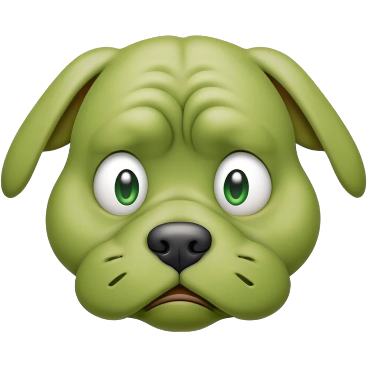 ugly green dog super super ugly emoji
