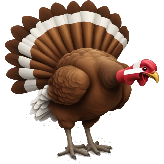 turkey scoring a touchdown emoji