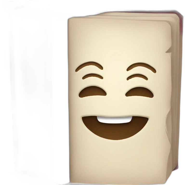 Book with face emoji