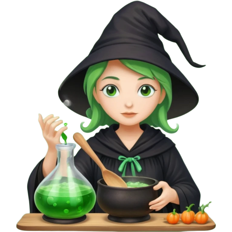 green witch cooking potion emoji