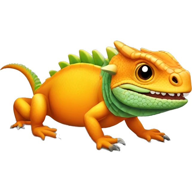 Orange iguana emoji