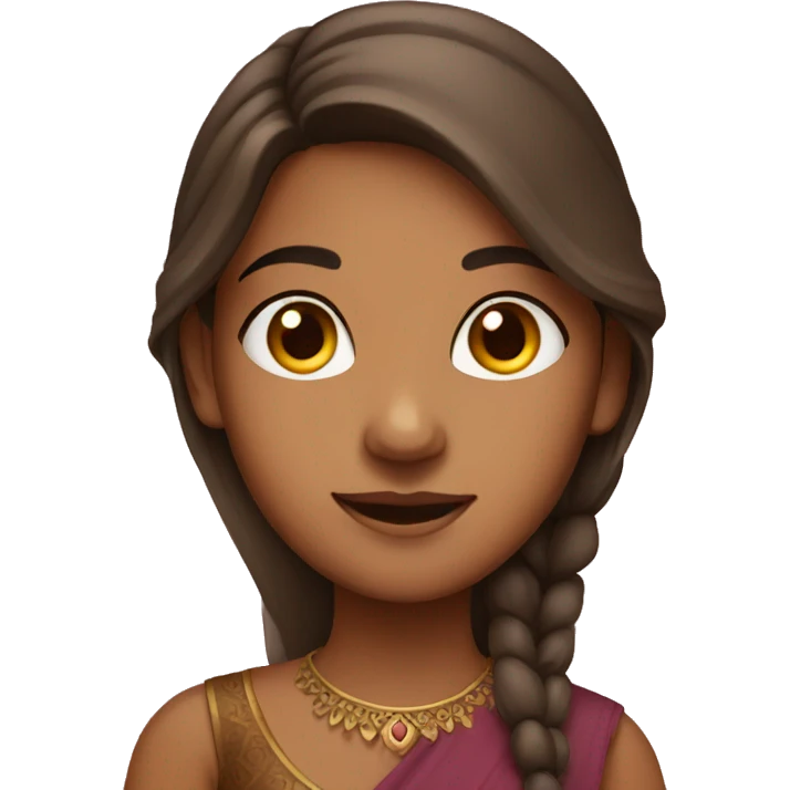 indian girl with brown hair emoji