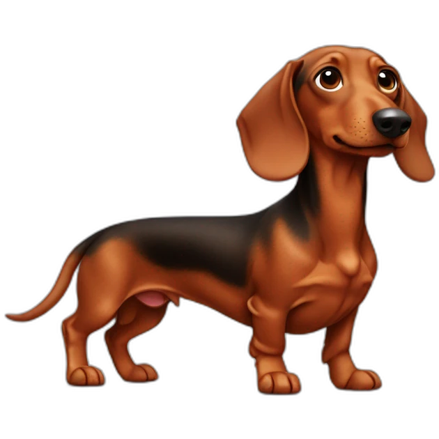 red dachshund emoji