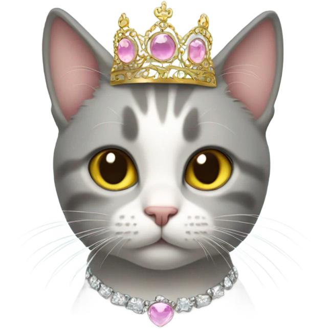 Cat wearing a tiara  emoji
