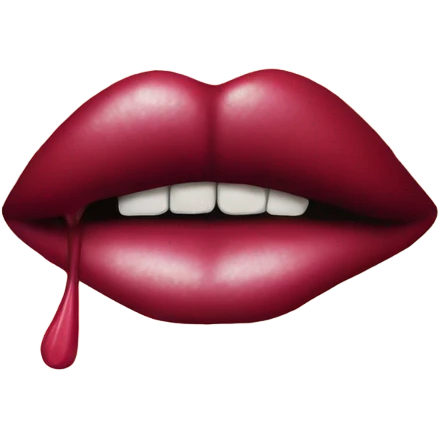 Lipstick kiss print emoji
