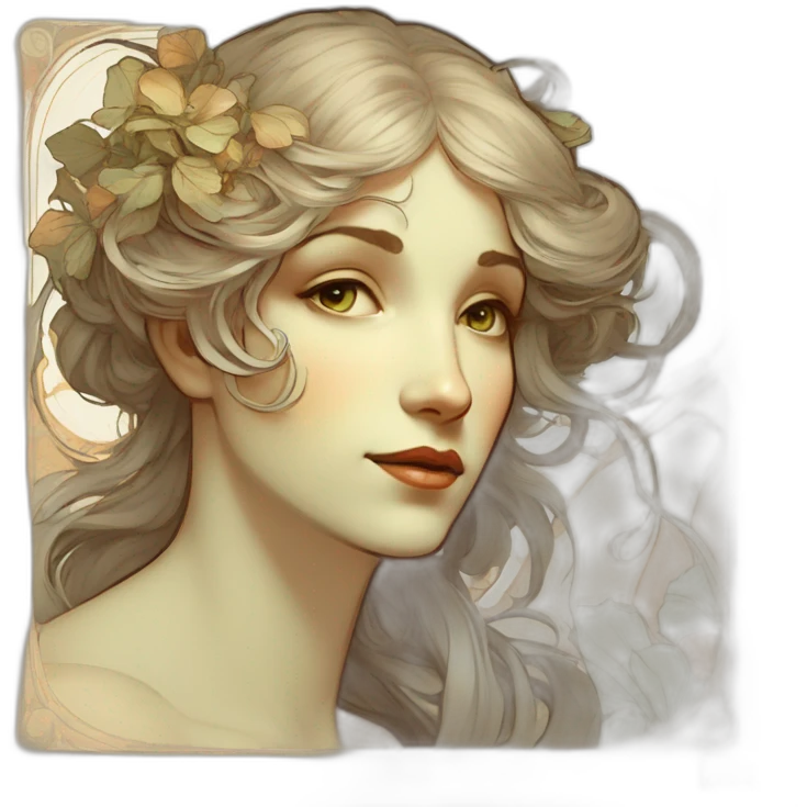 Alphonse Mucha dessin emoji