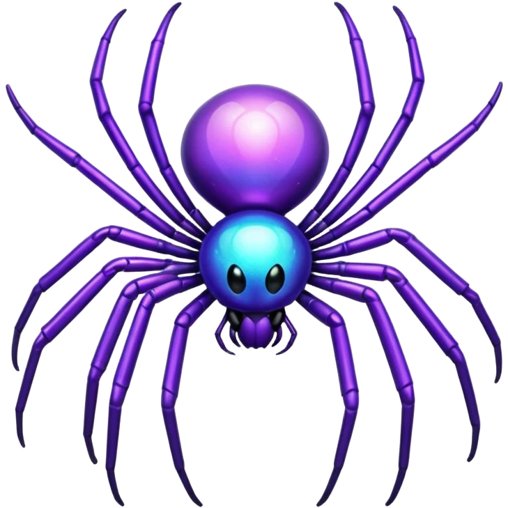 glitter purple and cian spider emoji