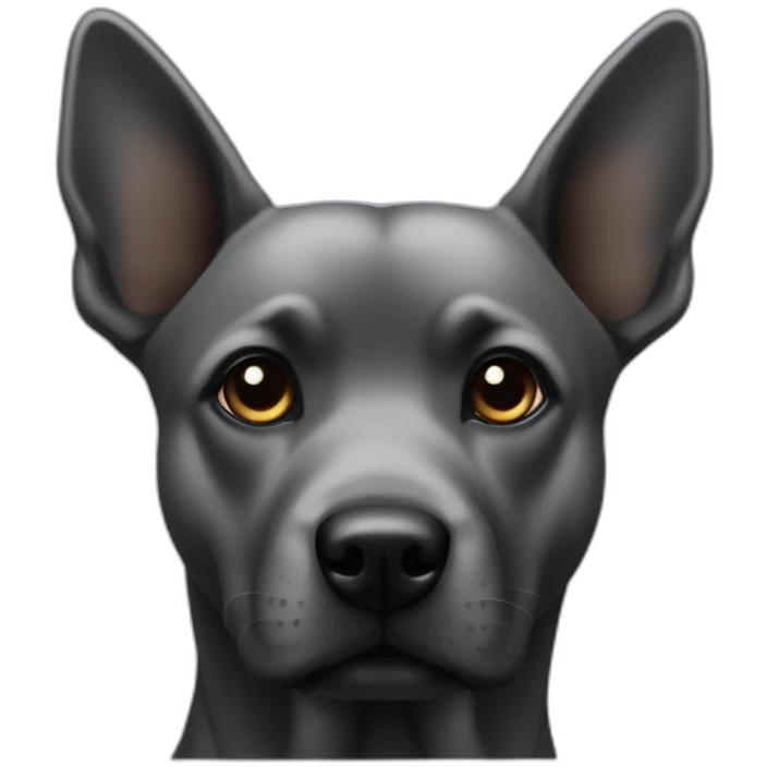Un chien noir qui faisa patte avant emoji