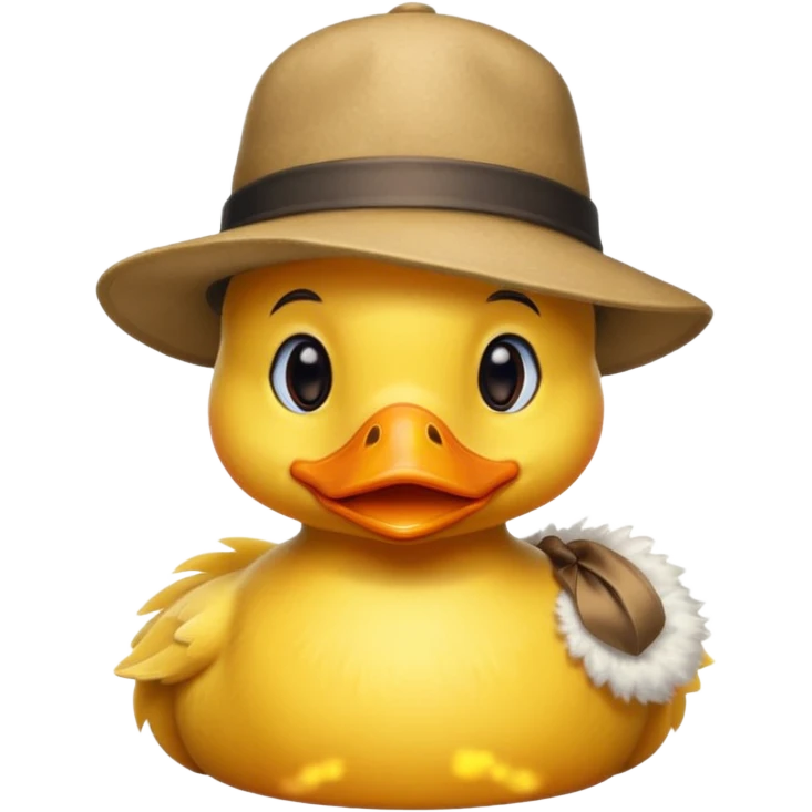 duck wearing a hat emoji
