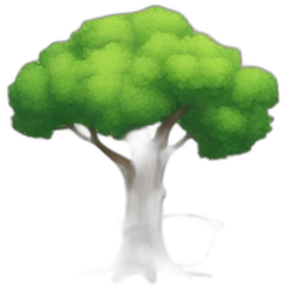 studio ghibli oak tree with nerd glasses emoji