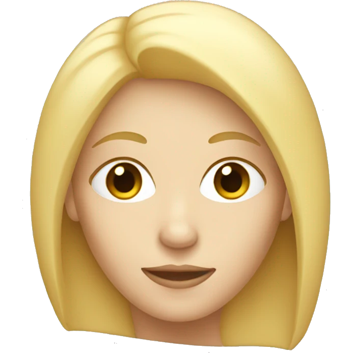 white adult head woman with blonde hair emoji