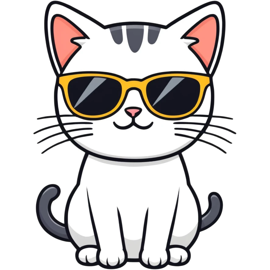 Cat with sunglasses emoji