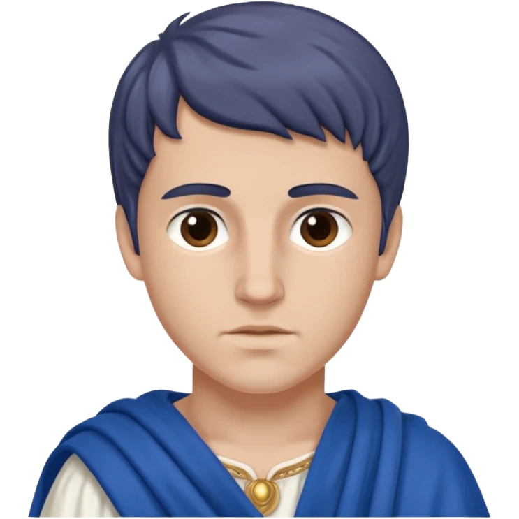 Odysseus' son Telemachus Greek young prince blue cloth brown hair emoji