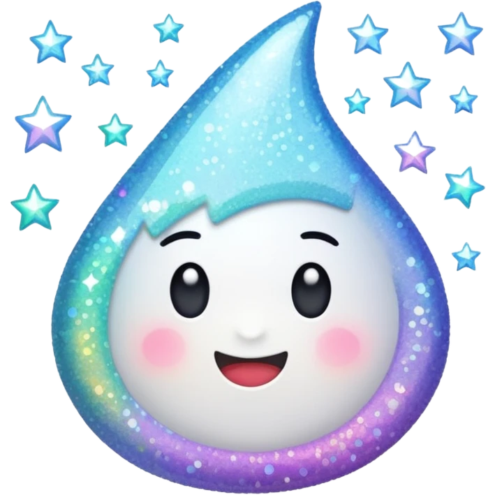 white glory glitter emoji