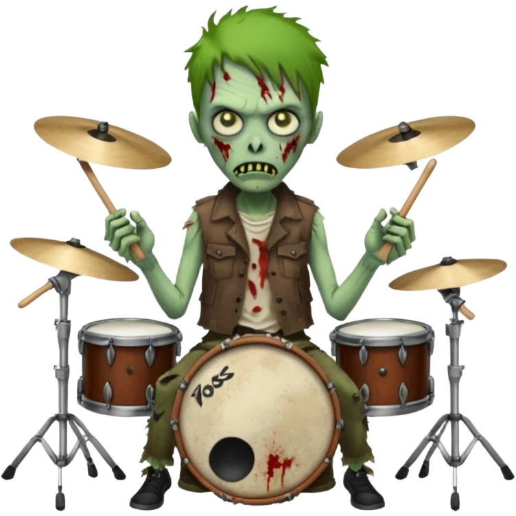 drummer zombie emoji