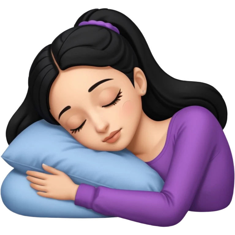 Ariana Grande sleeping with black hair  emoji