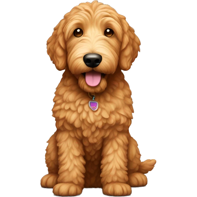 ginger golden doodle dog emoji