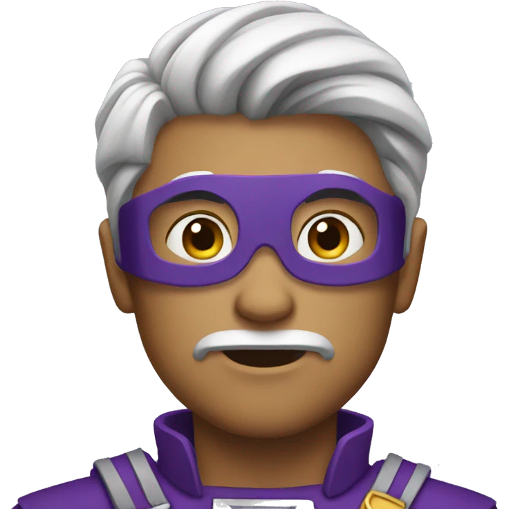 Purple hero emoji