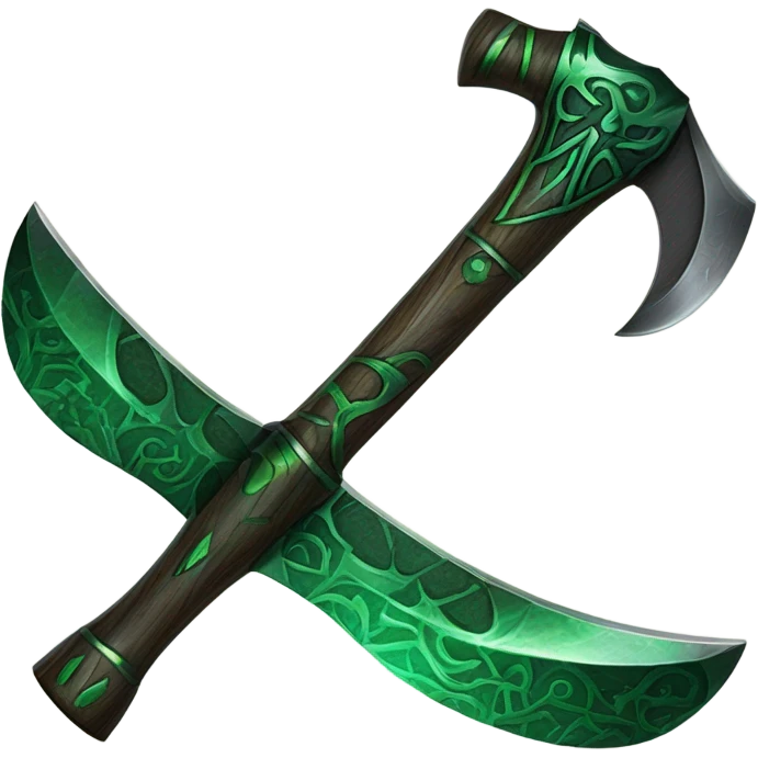 Emerald Axe emoji