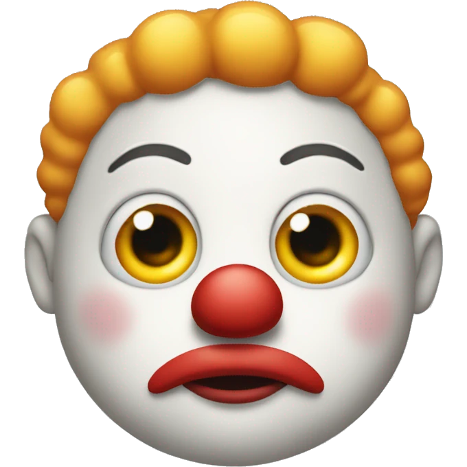 Fat clown with big eyes emoji