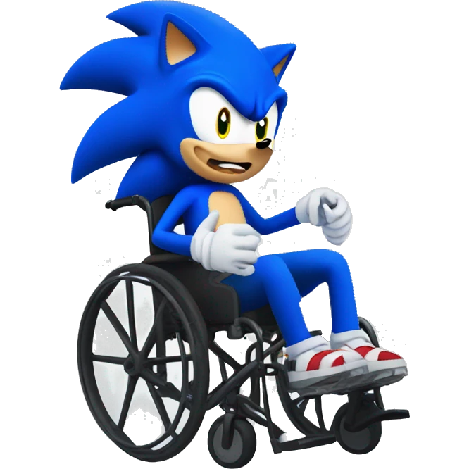 Sonic in a wheelchair  emoji