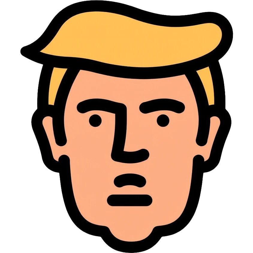 Donald Trump with his signature hairstyle emoji