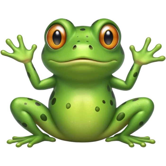 Frog farting showing wind from bum emoji