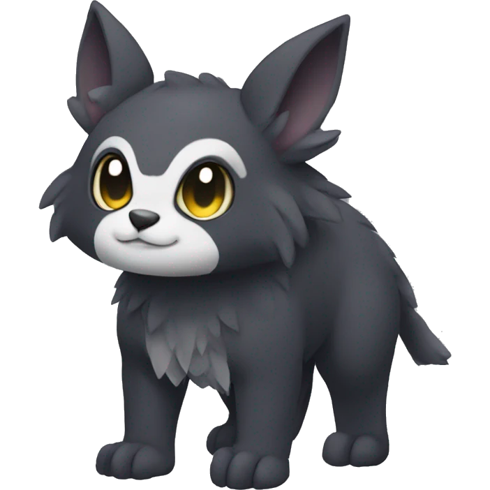 Cute cool dark animal hybrid Fakemon full body emoji