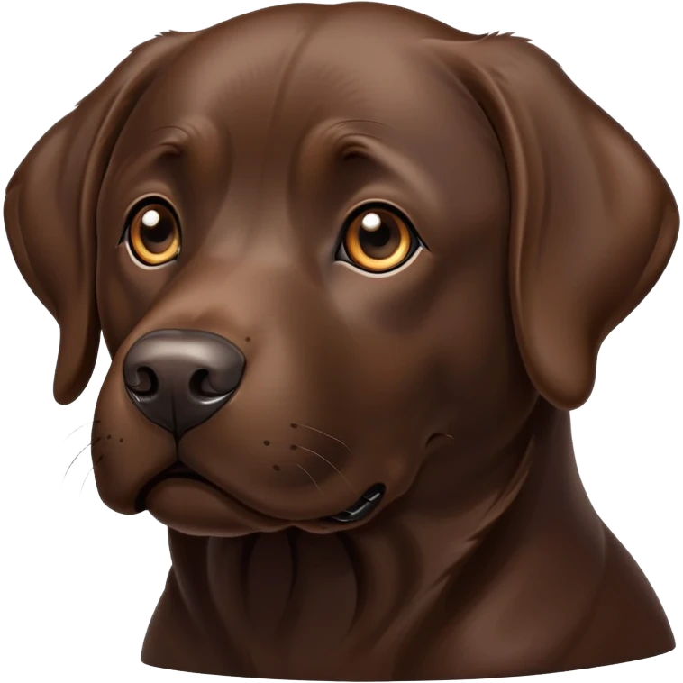 dark brown labrador  emoji