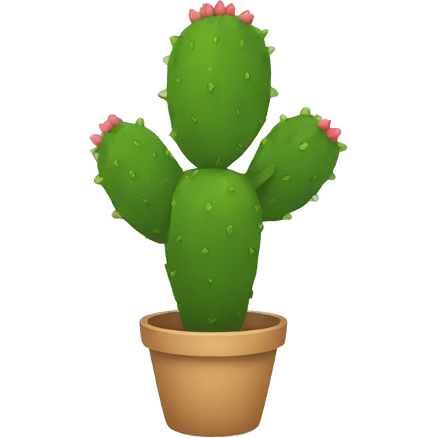 single flat Nopal without pot emoji
